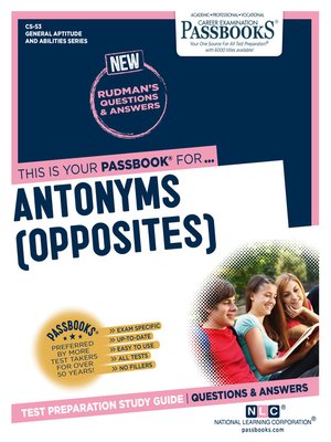 cover image of ANTONYMS (OPPOSITES)
